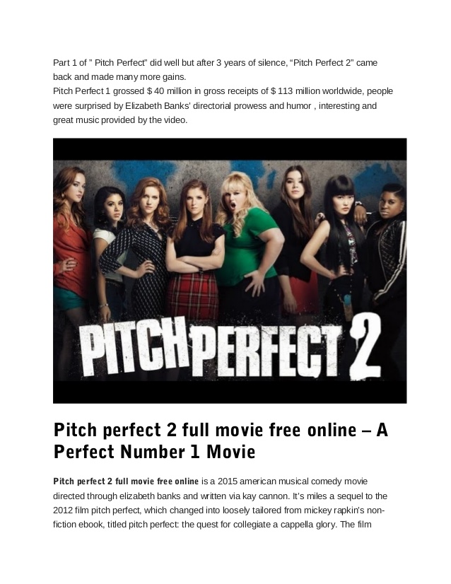 Pitch perfect 1 full movie
